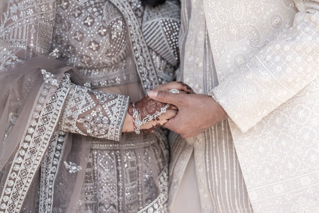 An engaged couple photographed by Smritika Moments